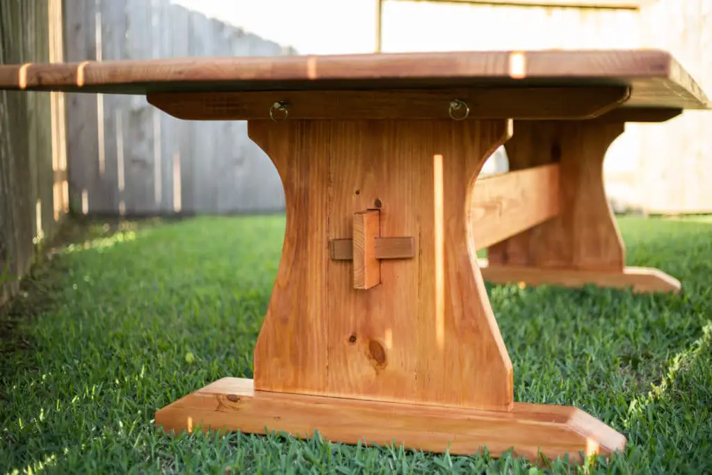 Table made of Construction Lumber