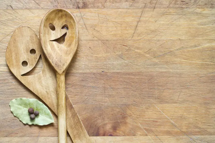 Spoons with carved faces