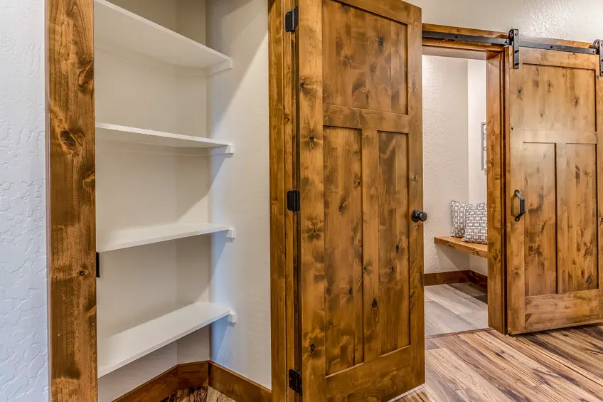 Stock Photo of a Hallway linen closet