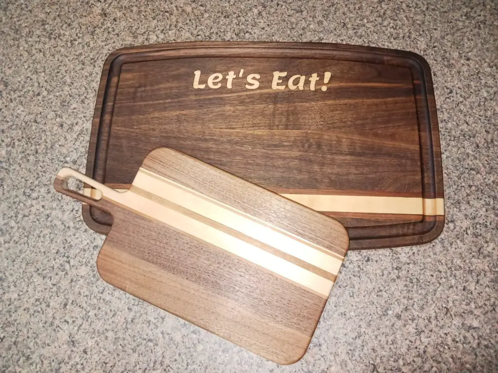 Original photo of a cutting board done on a CNC router